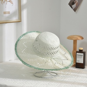 Nuevo <span class=keywords><strong>Sombrero</strong></span> de Paja Unisex de Ala Ancha Monocromático para Protección Solar, Ideal para la Playa y Vacaciones - Product Image 2