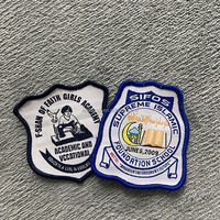 Badges de tissage fabricants vente en gros, étiquette de broderie d'ordinateur, fourniture de patch, brassard d'épaulette