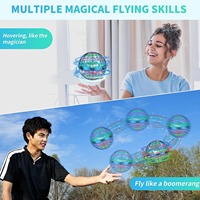 Bola Voladora Controlada a Mano con Sensor de Movimiento LED 360 °   Lámpara de Suspensión Giratoria con Forma de Bola, Apta para Interiores y Exteriores