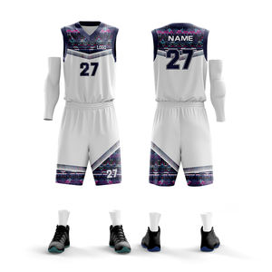 ชุดบาสเก็ตบอลสำหรับฝึกซ้อมกลางแจ้ง ดีไซน์สีสันสดใส ผลิตเร็ว รับผลิตจำนวนมาก ผ้าโพลีเอสเตอร์ 100% - Product Image 6