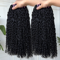 Paquetes de Cabello Virgen Camboyano de Alta Calidad al por Mayor, de un Solo Donante, con Cutícula Alineada, Rizado Pixie, Cabello Natural para Extensiones
