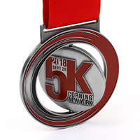 Médaille personnalisée avec logo, médaille en émail gravée, médaille rotative pour événements sportifs, récompense de championnat, médaille d'anniversaire