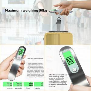 थोक मिनी छोटे घरेलू 50 किलोग्राम हैंडहेल्ड इलेक्ट्रॉनिक सामान पैमाने पोर्टेबल वेबबिंग हुक सटीक मॉडल एक बटन बैटरी - Product Image 2