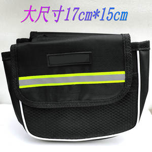 Bicycle Front <b>Frame</b> Bag 17cm*15cm Reflective Stripes Cycling Accessory - Product Image 2
