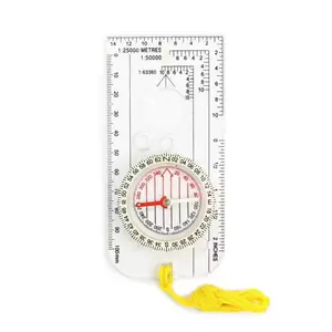 Portable Compass Ruler Outdoor High Precision Compass Portable Mountain Compass With Magnifying Glass