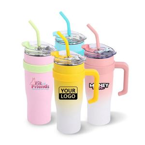 Customized 40oz Modern Design Insulated Travel Tumbler Stainless Steel Outdoor Car <b>Portable</b> <b>Vacuum</b> Bottle with Straw Cup - Product Image 4