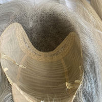 Pelucas frontales de encaje personalizadas en gris salpimado, cabello humano virgen, peluca frontal de encaje suizo HD 13*4 sin pegamento, peluca bob con cierre HD 5*5