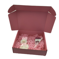 Nouveau coffret cadeau rose complet personnalisé carton d'emballage ondulé mat stratification revêtement UV vernissage bijoux montre