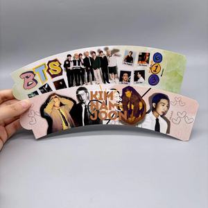 Tùy chỉnh thiết kế nhỏ hàng loạt giấy nóng Kpop cupsleeve giấy tùy chỉnh cà phê cup tay áo Kpop in Cà Phê Cốc giấy với logo - Product Image 2
