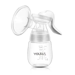 Portable Manual Breast Pump Lightweight Compatible with Electric Breast Pump PP Milk Bottle
