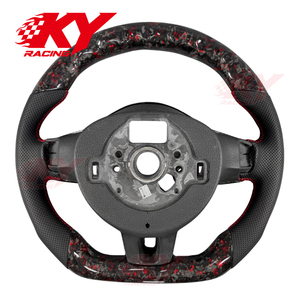 อุปกรณ์ตกแต่งรถยนต์สำหรับ Volkswagen 2008-2013 vw Golf 6 7 GTI R Mk6 Polo 6r พวงมาลัยกีฬาคาร์บอนไฟเบอร์พร้อมจอแสดงผล LED RPM - Product Image 4