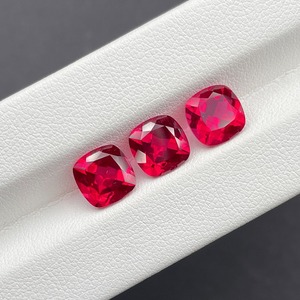 Lab Created Emerald Cut Pigeon Blood Red <b>Ruby</b> Loose Stone 7×9mm 3Carat, <b>Man</b> Made <b>Ruby</b> <b>for</b> <b>Ring</b> Pendant Custom Setting - Product Image 2