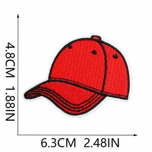 แผ่นปะติดรูปใบไม้ปักลายสีแดงดำ ซีรีส์ Iron on สำหรับตกแต่งรองเท้า แก้ว สตรอว์เบอร์รี หมวกดรีมแคชเชอร์ - Product Image 3