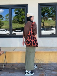 Borsa da donna Vintage con motivo leopardato in maglia all'uncinetto con Design a colori a contrasto di grande capacità per Shopping Bag nuovo autunno inverno - Product Image 2