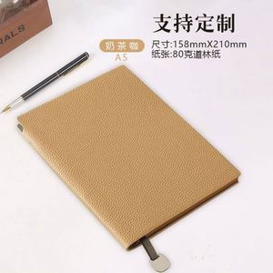 Softcover Portable Business Office <b>Work</b> Custom Logo Meeting Minutes Thickened A5 Pu Leather Notebook Embossed USA Mairun Model - Product Image 6