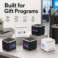 Altavoz Cúbico con Logotipo Personalizado y Luz LED, Mini Altavoz Inalámbrico Portátil para Regalos Corporativos