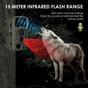 Vidéo 4K 32MP Vision Nocturne IP66 Étanche 0.2 Secondes Déclenchement 105 Degrés 15m Portée de Détection NightShot Plus Trail Hunting - Product Image 3