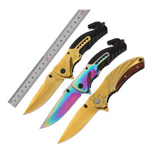 Navaja Plegable Táctica de Bolsillo Bochen F81 F88 F90, Hoja de Acero Inoxidable Color Titanio, para Campismo, Supervivencia y Uso Diario - Product Image 2