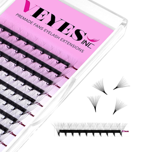 VEYES Marque privée DIY Cluster Lash Trays <span class=keywords><strong>Cheveux</strong></span> synthétiques Naturel Long Sans cruauté Brillant Double Chauffage Cils noirs faits <span class=keywords><strong>à</strong></span> la main - Product Image 2