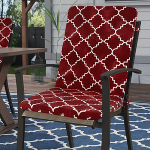 Coussin de chaise <span class=keywords><strong>à</strong></span> <span class=keywords><strong>bascule</strong></span> résistant <span class=keywords><strong>à</strong></span> l'eau pour intérieur et extérieur, dossier haut avec rembourrage en mousse intégré pour l'assise et le dossier - Product Image 1