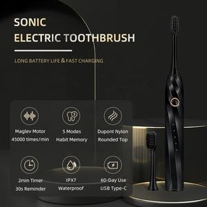 Brosse à dents sonique de voyage, batterie 1200 mAh, autonomie de plusieurs mois, 40400 VPM, 5 modes, poils DuPont, étanche IPX7 - Product Image 4