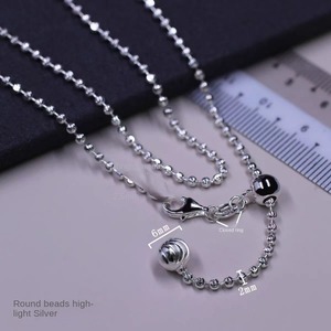 <span class=keywords><strong>Collana</strong></span> <span class=keywords><strong>Artigianale</strong></span> Italiana in Argento Sterling 925 Placcato Oro 18K con Catena a Perline Diamantate e Perle Starlight per Uomo e <span class=keywords><strong>Donna</strong></span> - Product Image 3