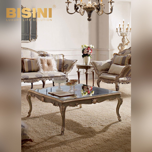 Lussuoso tavolo in legno massello retrò squisito tavolino da salotto intagliato Villa di fascia alta semplice in stile europeo - Product Image 2