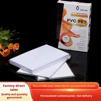 Feuille de carton imprimable par jet d'encre PVC |   Matériel pour cartes d'identité blanches pour la fabrication de cartes de membre, badges professionnels et cartes d'accès, kit d'essai 25+48+25