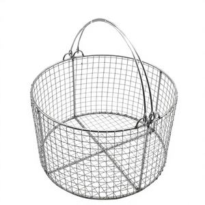 Cesta de malla de alambre soldada de acero inoxidable rectangular, ecológica, multiusos, para procesamiento de frutas, limpieza, almacenamiento y secado. - Product Image 1