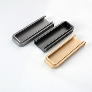 Aluminum Alloy Narrow-edge Embedded Invisible Concealed Snap Handle for Cabinet Door - Product Image 1