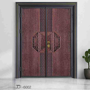 Porte de sécurité en aluminium JLF-5029, design traditionnel, anti-effraction, ouverture latérale, porte extérieure résidentielle - Product Image 3