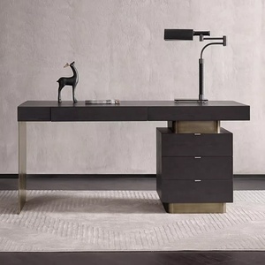 Ánh sáng sang trọng rắn gỗ Bàn văn phòng căn hộ nhỏ nghiên cứu với sạc Ổ cắm Bàn máy tính - Product Image 1