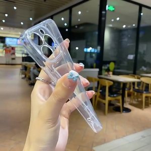 Trong kho nhà máy mềm <span class=keywords><strong>TPU</strong></span> rõ ràng chống vàng linh hoạt chống rơi chống sốc điện thoại di động trường hợp bìa cho <span class=keywords><strong>Iphone</strong></span> 17 Air Pro Max - Product Image 5