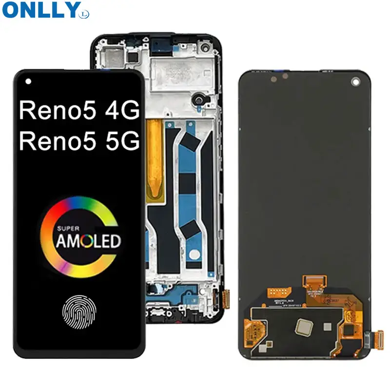 सुपर AMOLED Digitizer एलसीडी डिस्प्ले के लिए विपक्ष रेनो 5 5G एलसीडी स्क्रीन के लिए OPP रेनो 5 5G टच ग्लास Pantalla के लिए OPP रेनो 5 5G