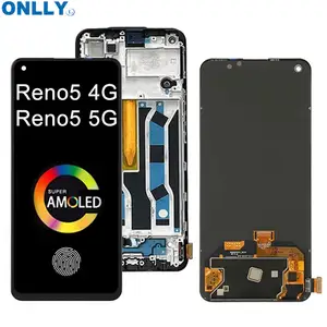 Super AMOLED Digitizer Lcd Display For OPPO Reno 5 5G Lcd Screen For OPP Reno 5 5G Touch Glass Pantalla For OPP Reno 5 5G