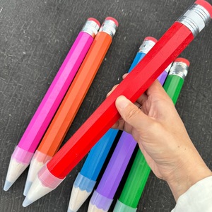 Bán Buôn Trang Trí 33Cm Chiều Dài Bằng Gỗ Biểu Tượng Tùy Chỉnh Nghệ Thuật Vui Khổng Lồ Lớn Màu Bút Chì Cho Trẻ Em Như Quà Tặng - Product Image 6