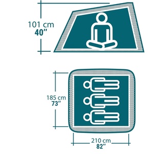 Tente de camping pop-up imperméable de haute qualité, installation rapide en <span class=keywords><strong>2</strong></span> <span class=keywords><strong>secondes</strong></span>, noire, pliable, intérieur extra sombre, 3 personnes - Product Image 4