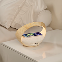 Meilleure lampe d'ambiance Chargeur sans fil Haut-parleur BT portable Haut-parleur de musique avec réveil Aide au sommeil Sons naturels