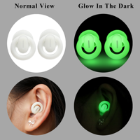 Bouchons d'oreilles en silicone personnalisés avec logo, phosphorescents, réduction du bruit, pour dormeurs latéraux, réutilisables, certifiés EN352-2 pour le sommeil