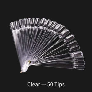 Placa de muestra <span class=keywords><strong>para</strong></span> uñas postizas, ventilador de puntas de tarjeta de Color, <span class=keywords><strong>plantillas</strong></span> naturales transparentes, herramientas de diseño de exhibición - Product Image 5