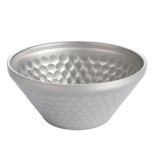 Stainless Steel V-Shaped Bowl Hammered Finish Salad Bowl Conical Design Party Use - Product Image 1