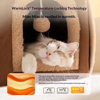 Nouveau Nid pour Animaux de Compagnie Transfrontalier : Villa pour Chat Chaleureuse et Sûre – Espace de Sommeil Automne/Hiver pour Chats Adultes, Utilisation Intérieure