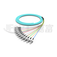 FTTH SC LC kabel pigtail optik serat optik, kabel Drop 12-Core warna Mode tunggal SM OM3 OM4 ST FC UPC APC