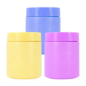 Hot Selling Customized <strong>Vaselin</strong> Skin Care Cream Jars PET Plastic Butter Body Scrub Hair Wax Pomade 170g Screw Cap Custom Color - Product Image 2