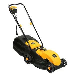 Commercio all'ingrosso 1800W plastica colore giallo interruttore elettrico tosaerba a spinta manuale motore elettrico tosaerba