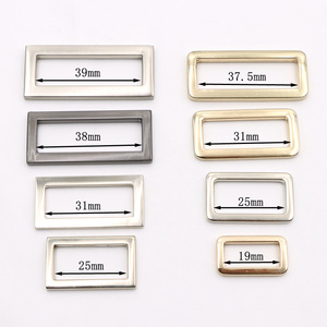 Fabrication de quincaillerie pour sacs, <span class=keywords><strong>boucle</strong></span> rectangulaire en métal de 40 mm, <span class=keywords><strong>boucle</strong></span> de sangle de sac en alliage de zinc avec finition brossée - Product Image 4