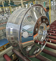 Jante en aluminium forgé de qualité supérieure, économique, conforme aux normes américaines, 22,5 et 24,5 pouces, pour semi-remorque lourde