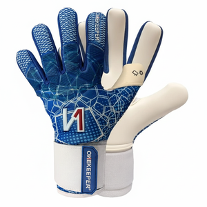 Gants professionnels de gardien de but tous temps Grip en latex blanc de qualité avec coupe négative pour une utilisation en extérieur - Product Image 1
