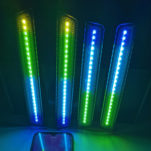 8pcs <span class=keywords><strong>RGB</strong></span> ánh sáng đá Kit đa-màu xe ánh sáng LED nhạc rock BT app-kiểm soát LED Pod ATV UTV offroad <span class=keywords><strong>RGB</strong></span> đèn đá - Product Image 1