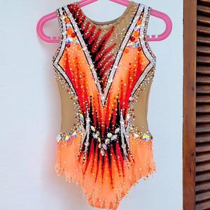 <span class=keywords><strong>Justaucorps</strong></span> de <span class=keywords><strong>Gymnastique</strong></span> Rythmique Enfant Fait Sur Mesure avec Strass Scintillants, Tenue de Compétition Professionnelle pour Danse et <span class=keywords><strong>Gymnastique</strong></span> <span class=keywords><strong>Artistique</strong></span> - Product Image 3